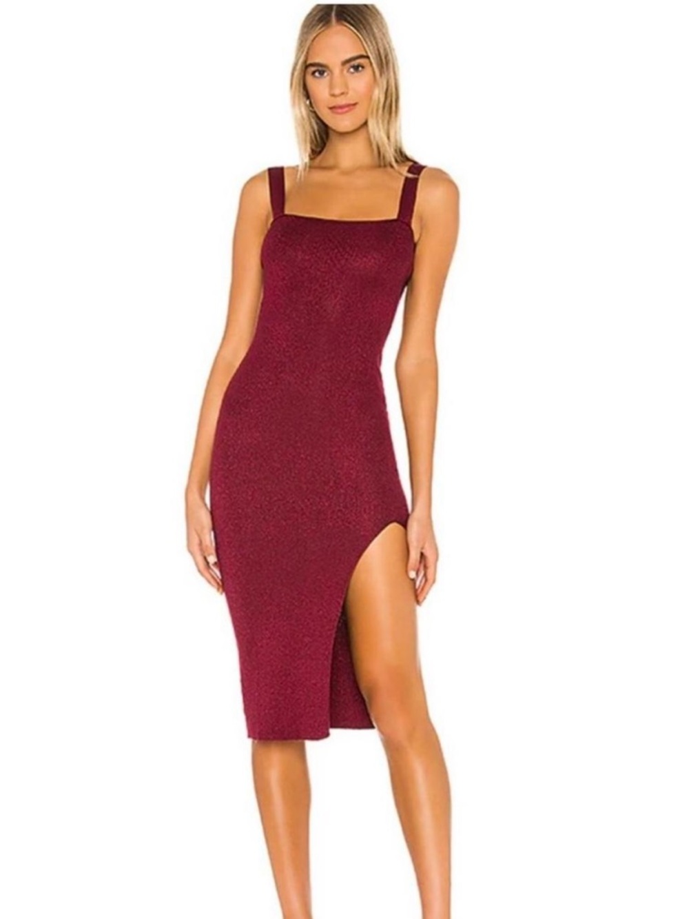 Superdown Burgundy Midi Dress - Revolve